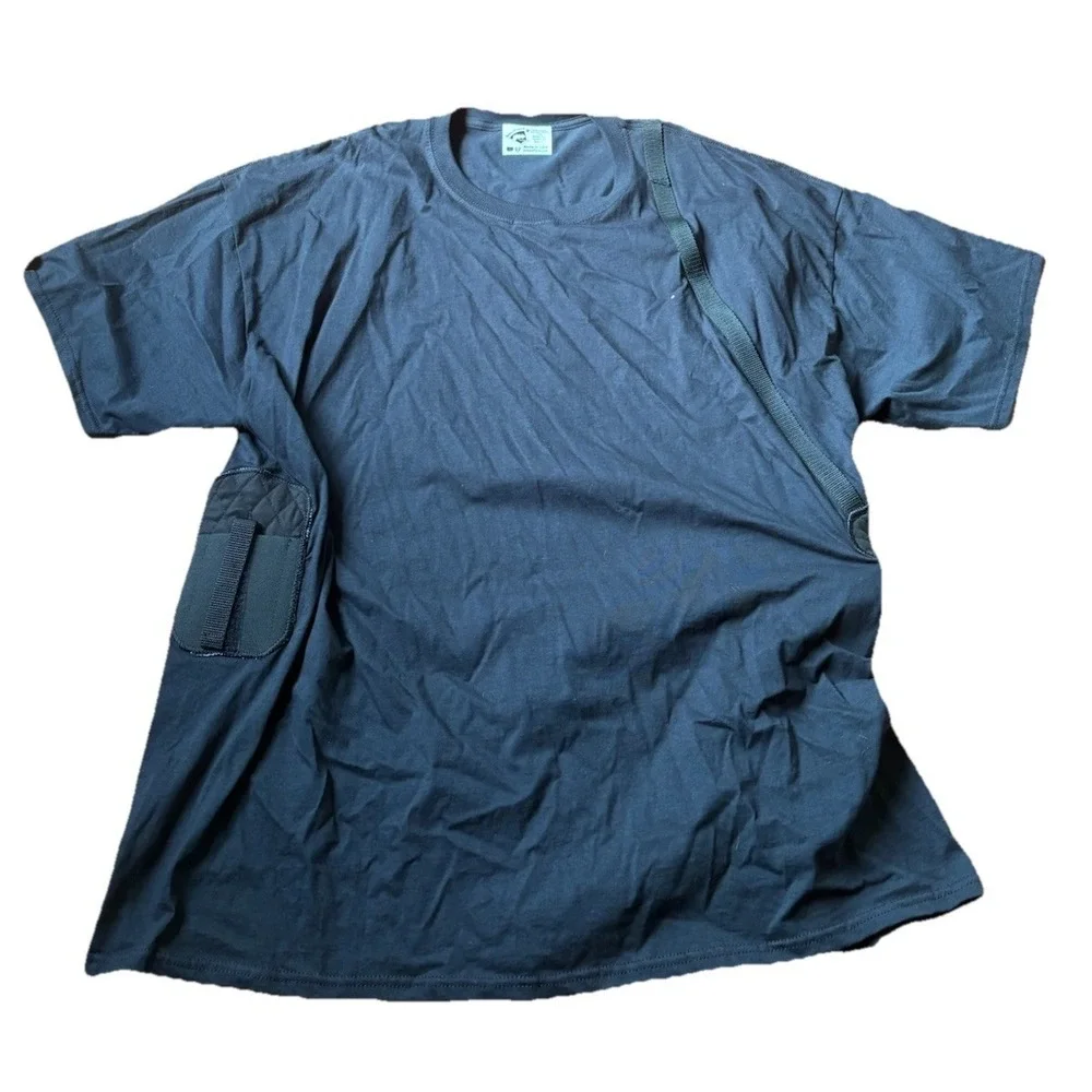 Daltech Force Concealed Carry T Shirt Men's Black Size 3X-4X Safest Carry READ